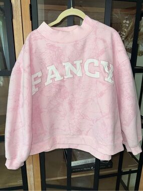 Shop Fancy camo mockneck sweatshirt pullover varsity letters parke